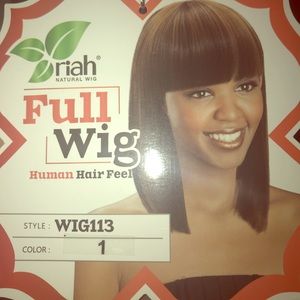 Full wig bob with bangs