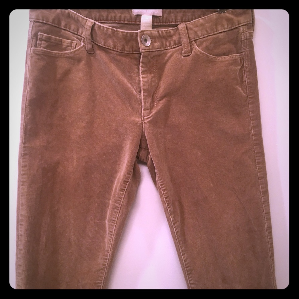 Brown corduroy banana republic skinny pants