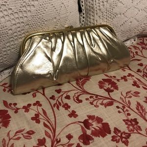 Cute gold clutch with Rhine stone, like new