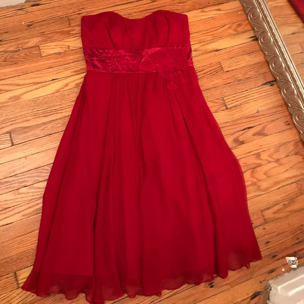 Karen Miller red cocktail dress