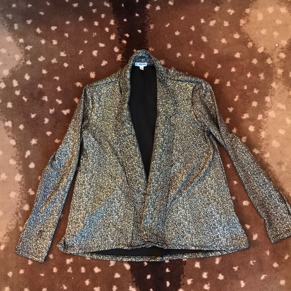 Beautiful gold confetti stretch blazer