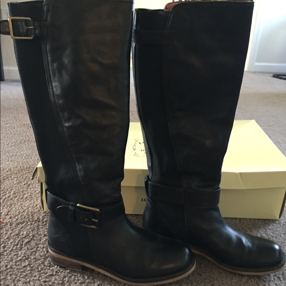 Lucky Brand Knee High Boots Aida Sienna Calf 8