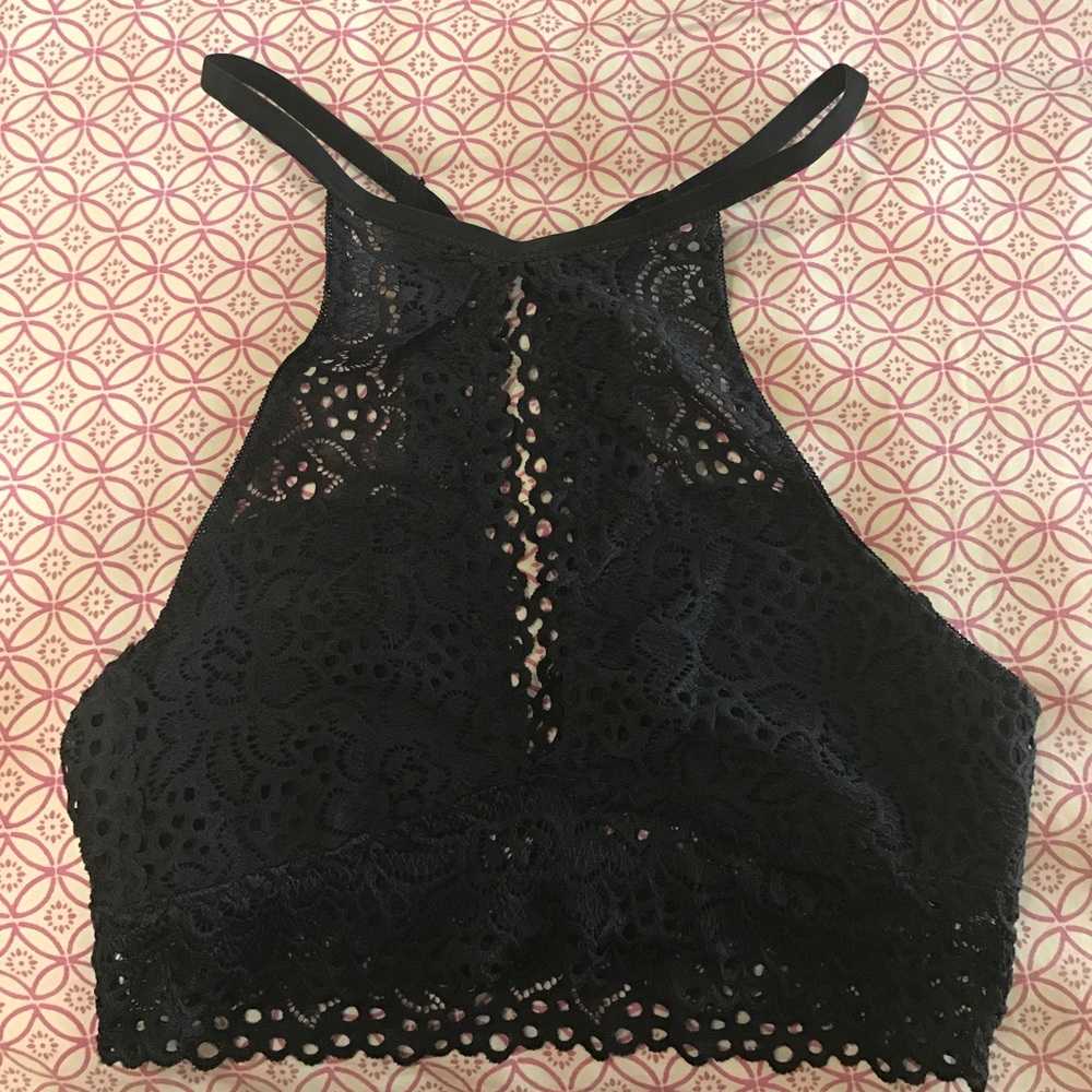 Black lace bralette