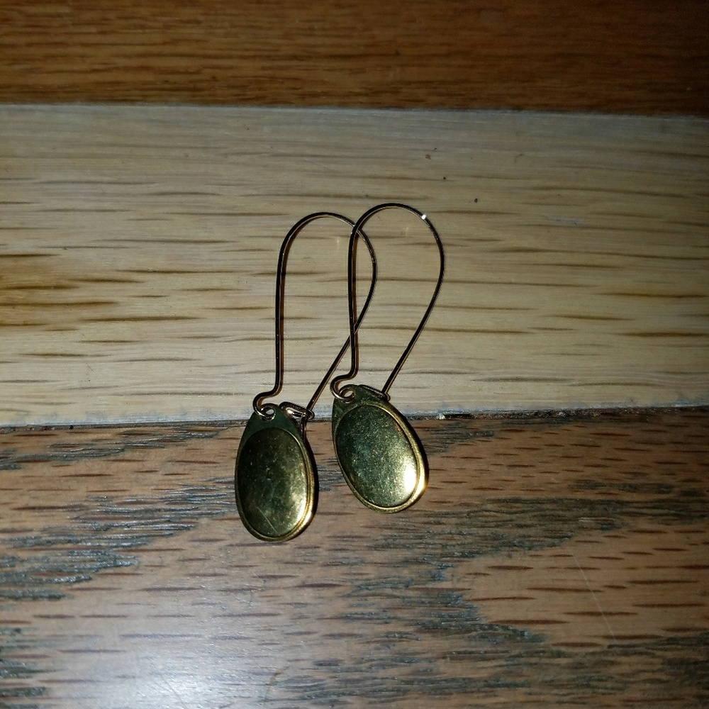 Gold Cabela's lure earrings