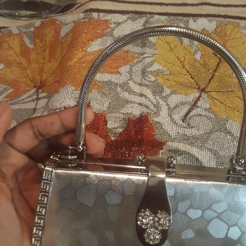 💎Silver Mini Rhinestone Handbag💎 - Picture 3 of 7