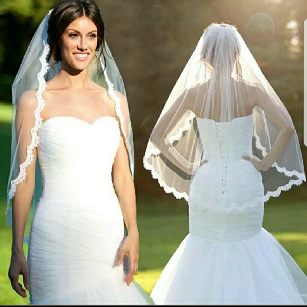 Brand new white veil