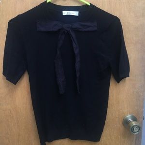 Zara short sleeve knit sweater size medium