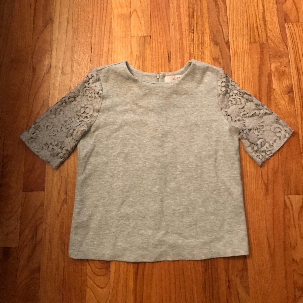 LOFT Lace Slv Tee