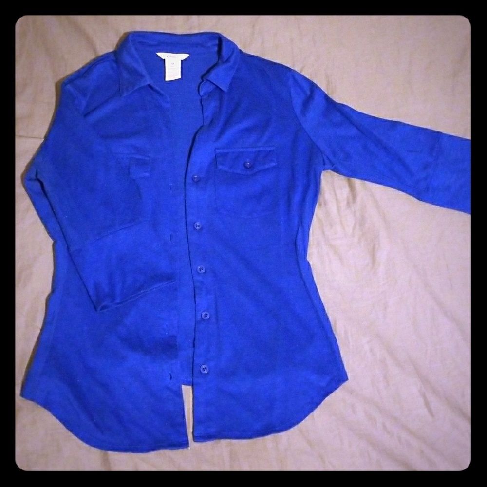 Dark blue button up