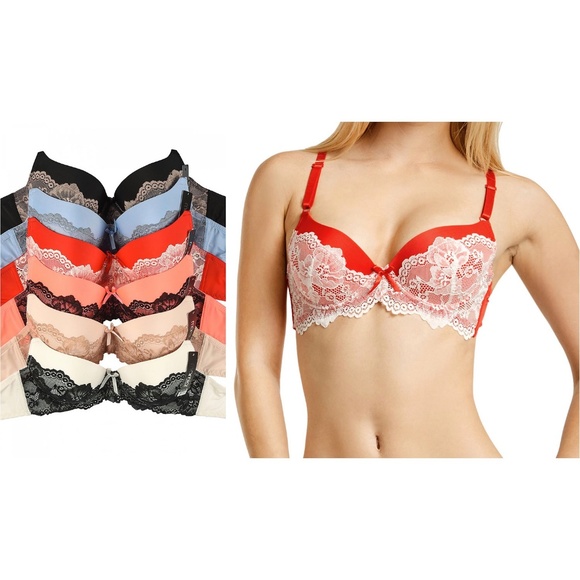 Other - Bundle of Solid Color Lace Detail Bras