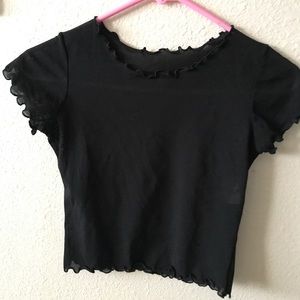 Brandy Melville style mesh crop top