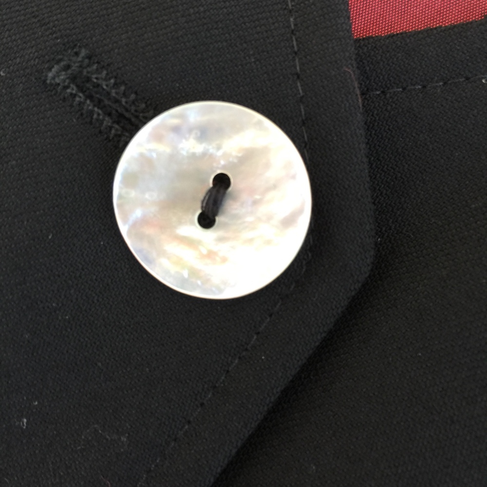 Geiger Black Wool/Lined Jacket/Shell Buttons/New - image 7