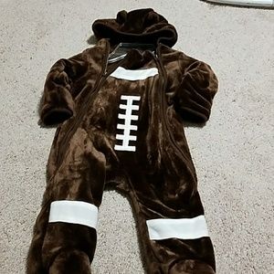 NWT fleece football footed winter suit