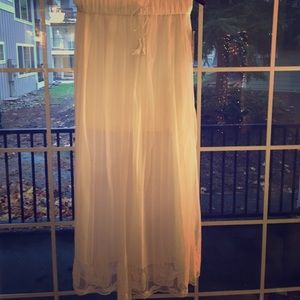 Zara maxi dress with the lace detail