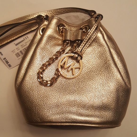 SOLD.  Michael Kors Gold Frankie Crossbody - Picture 4 of 8