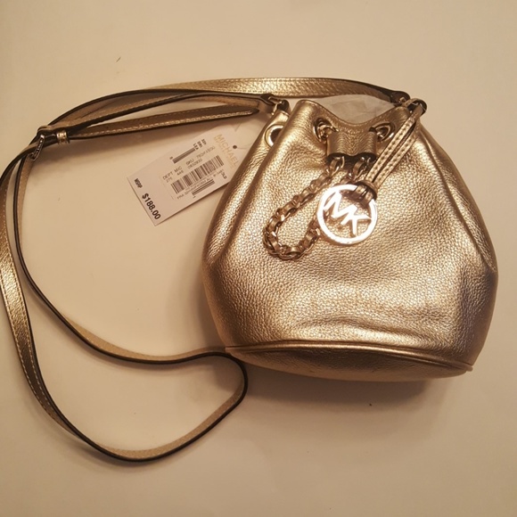 SOLD.  Michael Kors Gold Frankie Crossbody - Picture 5 of 8