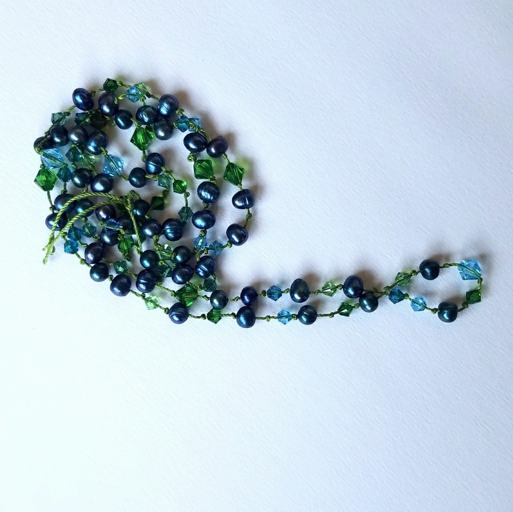 Swarovski Crystal & Freshwater Pearl Necklace