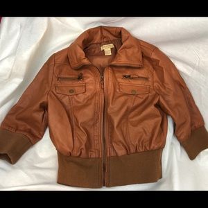 Faux Leather Jacket- Junior’s-LG