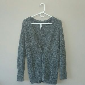 NWOT Gray Knit Areopostale Sweater Cardigan