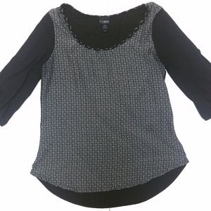 Daytrip Women's Black and White Blouse Size Large