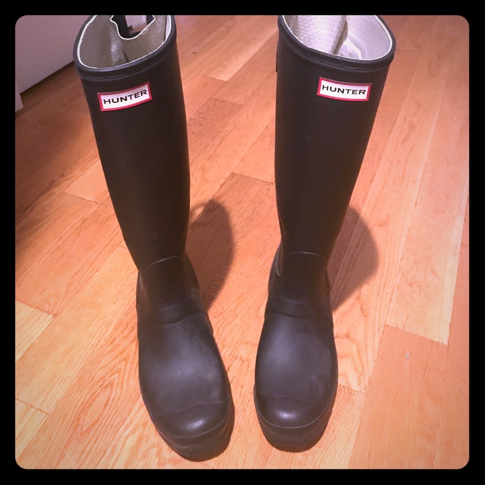 Hunter extended calf rain boots