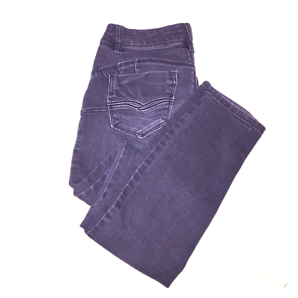 Black stretchy boot cut jeans