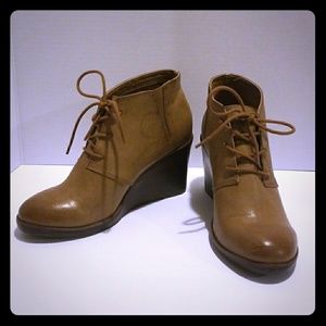 Torrid Lace Up Wedge Booties