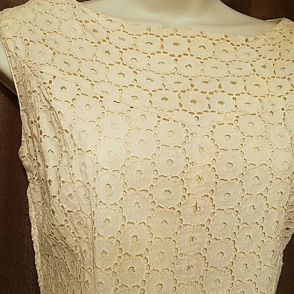 Vintage Cream Cotton Iolite dress