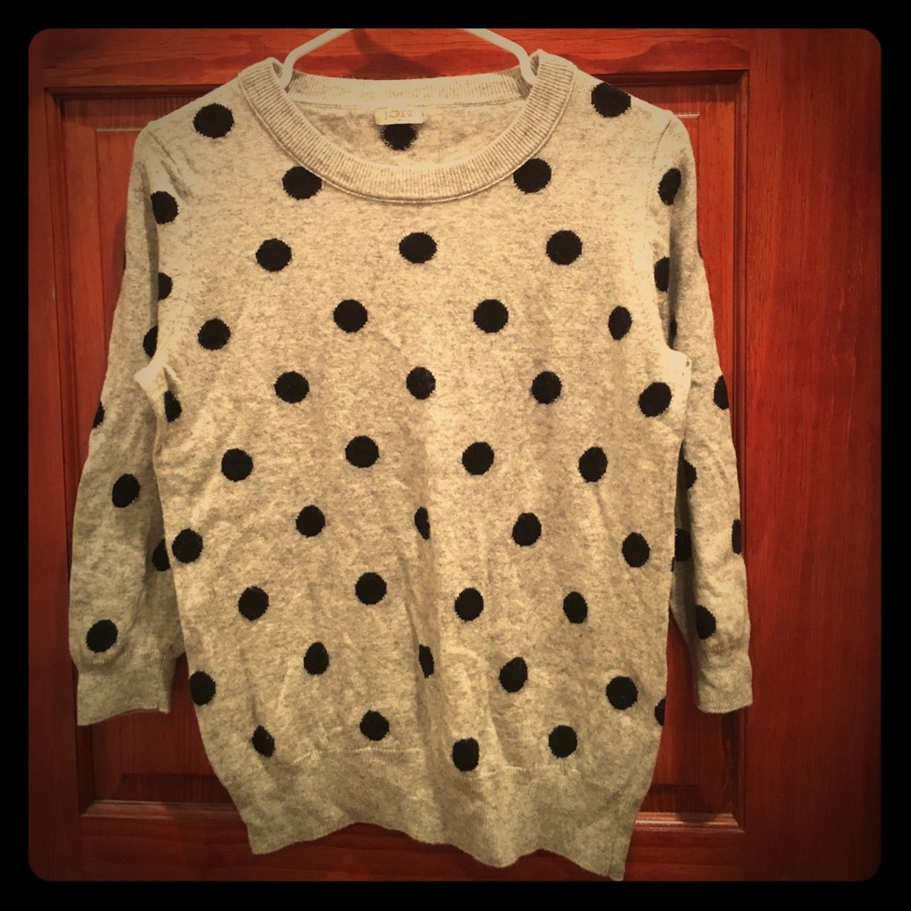 Grey polka dot sweater