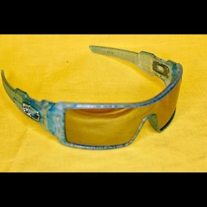 Icy blue Oakley sunglasses
