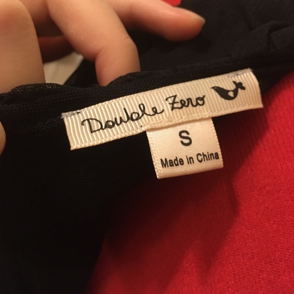 Double Zero Small Black Peekaboo Dress LBD - Picture 4 of 4