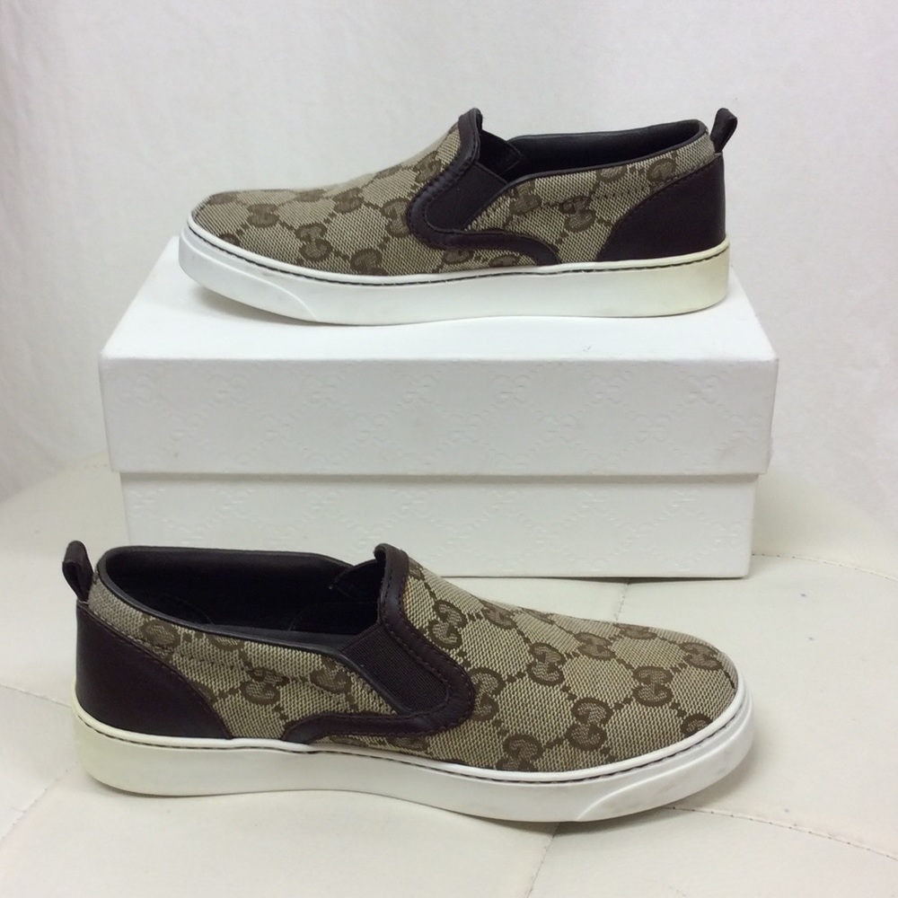 GUCCI Kids Brown Board GG Slip-On Sneaker