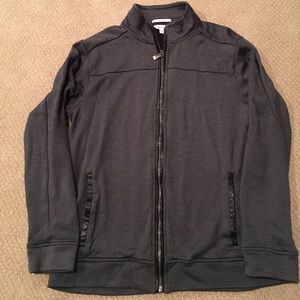 Calvin Klein Zip Up Sweatshirt with Black Trim