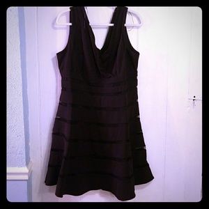 Black dress with mesh detail, NWOT