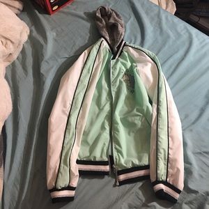 Justice unicorn wind breaker with hood 12/14