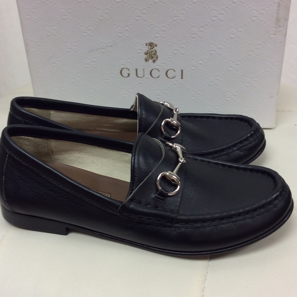 Gucci Kids Black Leather Loafers - Picture 7 of 7