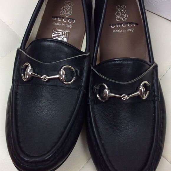 Gucci Kids Black Leather Loafers - Picture 5 of 7