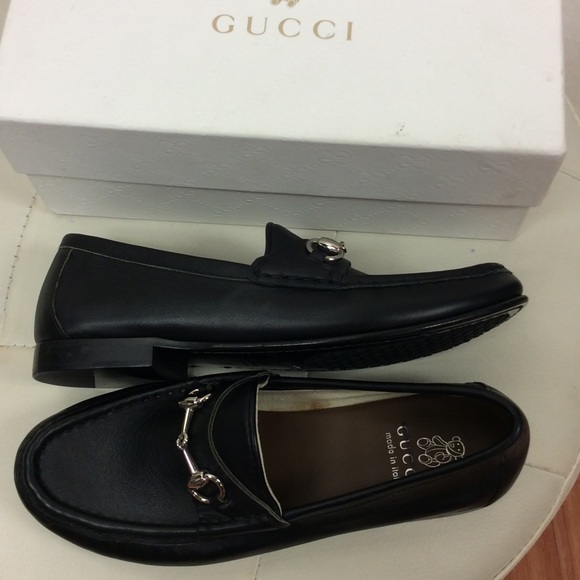 Gucci Kids Black Leather Loafers - Picture 6 of 7