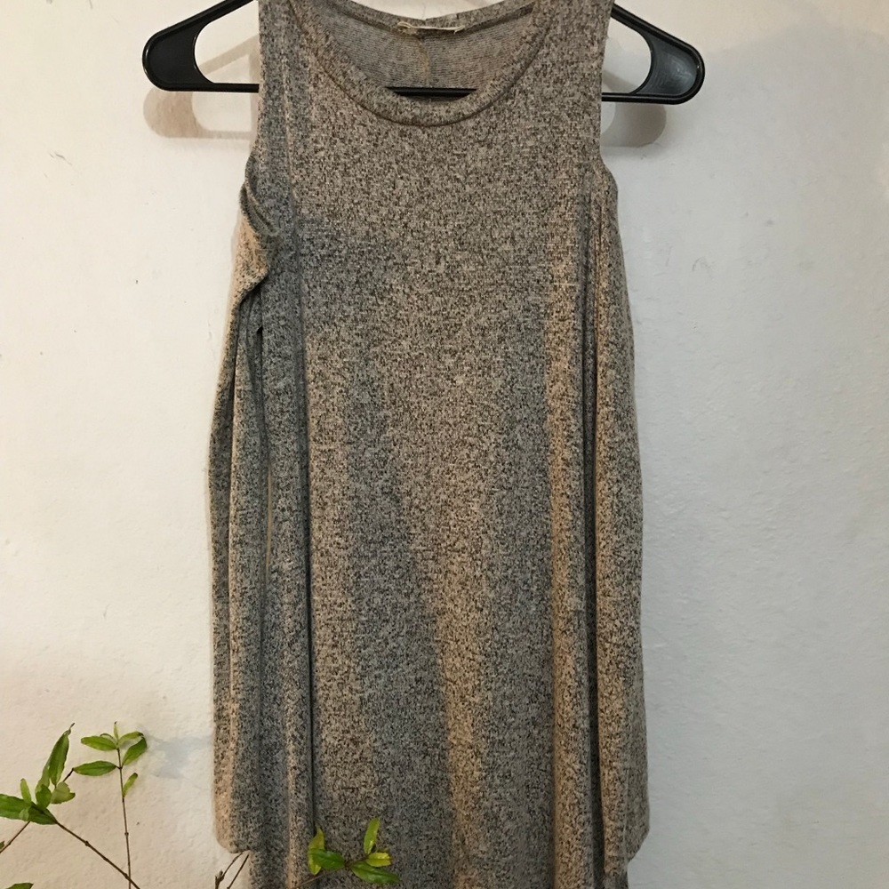 Grey Open Shoulder Dress
