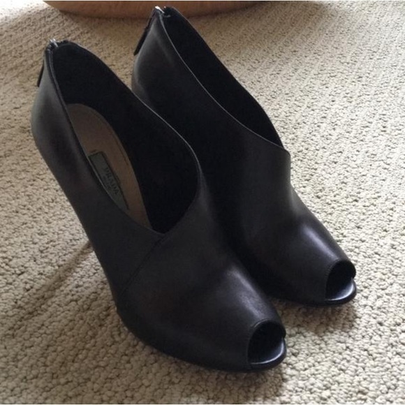 Prada Like New Peep Toe Booties - Picture 2 of 6