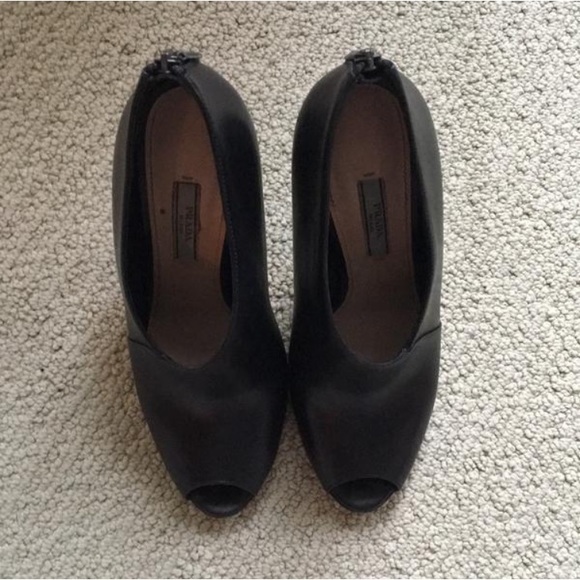 Prada Like New Peep Toe Booties - Picture 4 of 6