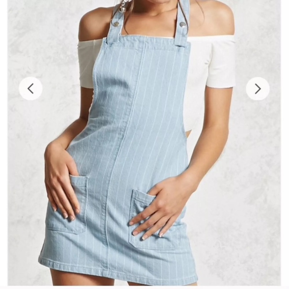 denim overall dress
