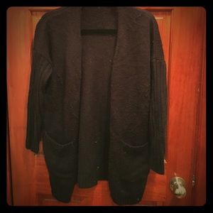 Black knit cardigan