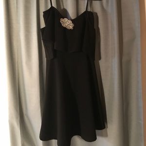Black off the shoulder dress