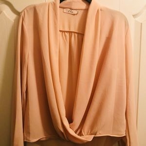 Medium off peach/light pink blouse