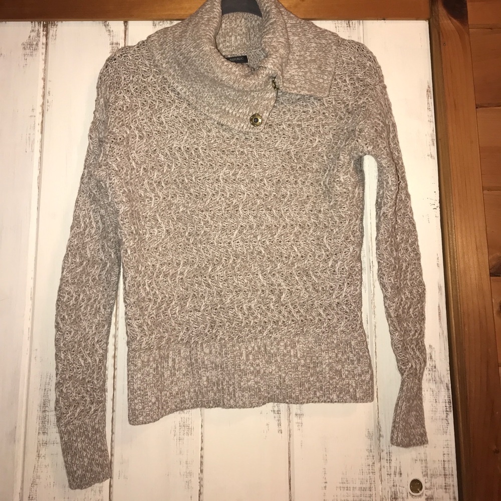 Oatmeal Banana Republic cowl neck sweater!