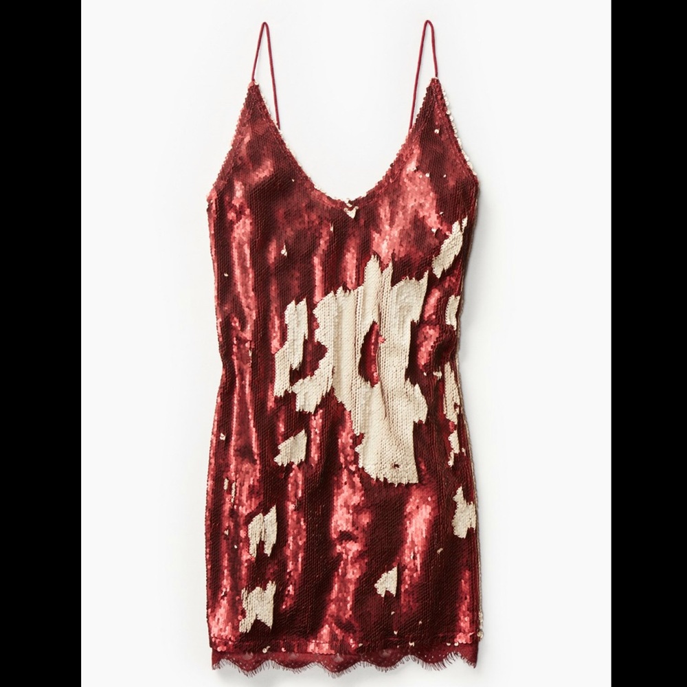Free People Seeing Double Sequin Slip Dress