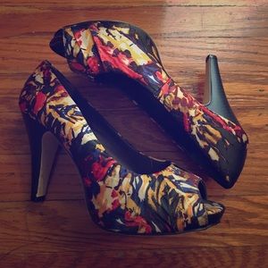 Multi color funky heels!