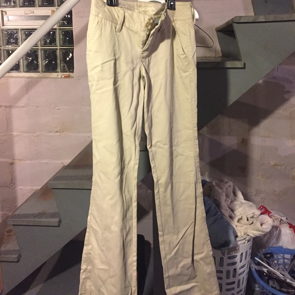Boot cut khakis. Juniors size 3 long.