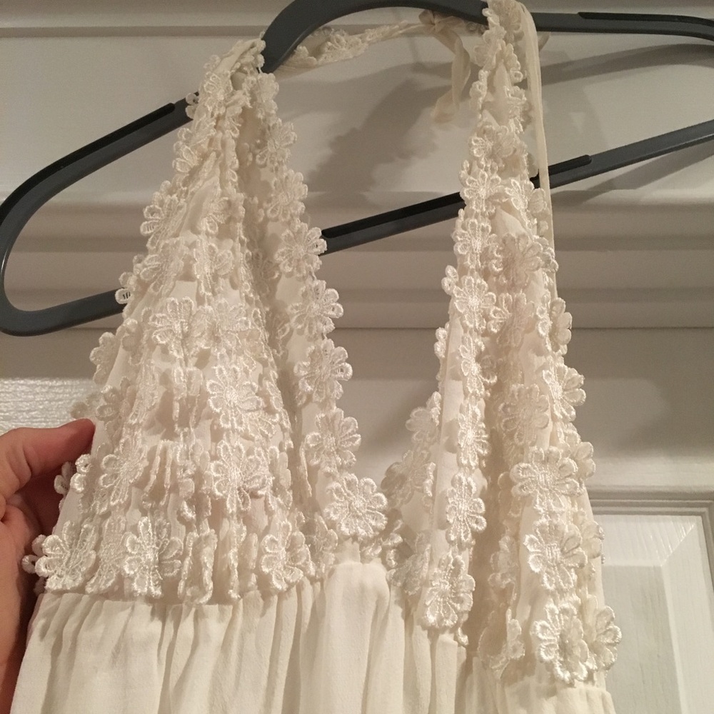 White maxi dress